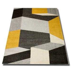 Dywan nowoczesny Lara iluzja szaro-złoty 160 cm x 230 cm