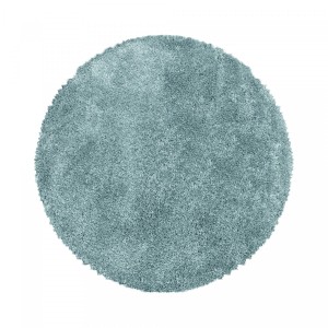 Dywan shaggy Fluffy Super Soft lazurowy 160 cm x 160 cm koło