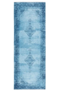 Dywan vintage Marylou niebieski 80 cm x 195 cm