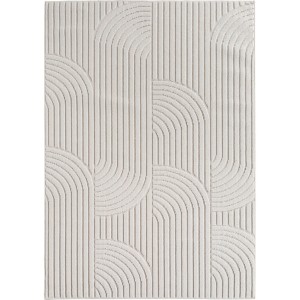 Dywan nowoczesny 3D Helix Geometria kremowy 60 cm x 110 cm