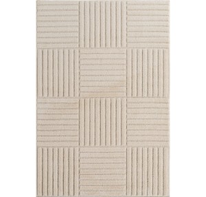 Dywan nowoczesny Art 3D Kwadraty kremowy 120 cm x 170 cm