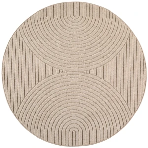 Dywan uniwersalny Nova 3D beżowy koło 160 cm x 160 cm