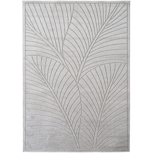 Dywan uniwersalny Nova 3D Motyw Roślinny szary 80 cm x 150 cm