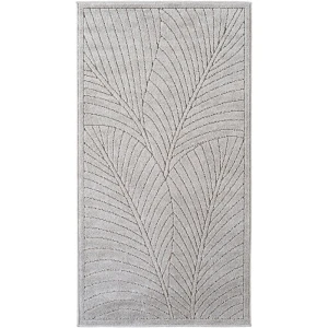 Dywan uniwersalny Nova 3D Motyw Roślinny szary 80 cm x 250 cm