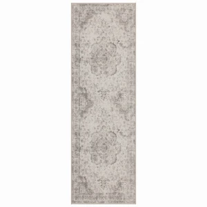 Dywan vintage INKA Medalion z Efektem Postarzenia Beżowy 80 cm x 250 cm