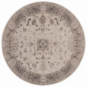 Dywan vintage INKA Arabeska z Efektem Postarzenia Beżowy koło 200 cm x 200 cm