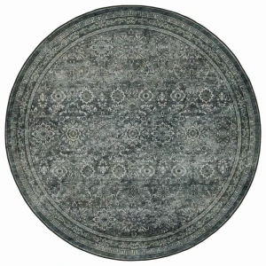 Dywan vintage INKA Oriental z Efektem Postarzenia Zielony koło 120 cm x 120 cm